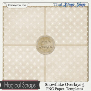 Snowflake Overlays 3 Paper Templates {CU}