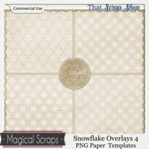 Snowflake Overlays 4 Paper Templates {CU}