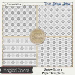 Snowflake 1 Layered Paper Templates {CU}