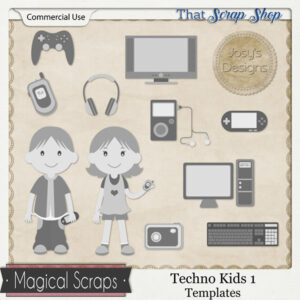 Techno Kids 1 Templates {CU}