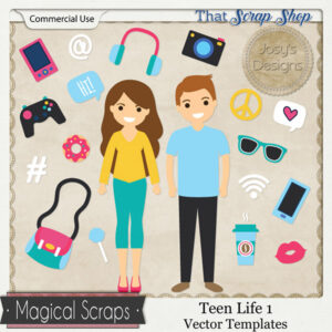 Teen Life 1 Vector Templates {CU}
