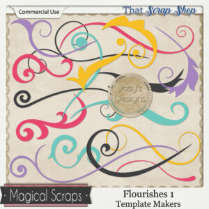 Flourishes 1 Template Makers {CU}