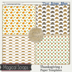 Thanksgiving 1 Paper Templates {CU}