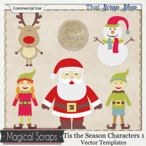 Tis the Season Characters 1 Vector Templates {CU}