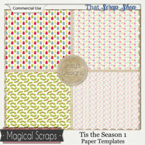 Tis the Season 1 Paper Templates {CU}