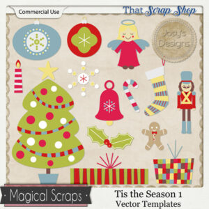 Tis the Season 1 Vector Templates {CU}