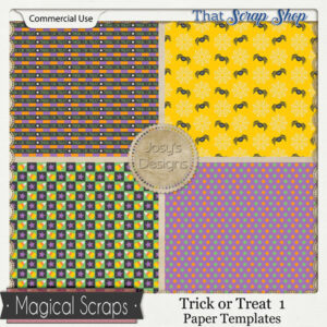 Trick or Treat 1 Paper Templates {CU}
