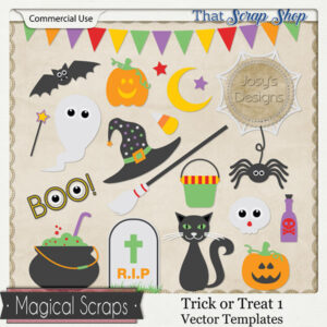 Trick or Treat 1 Vector Templates {CU}