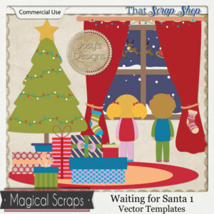 Waiting for Santa 1 Templates {CU}