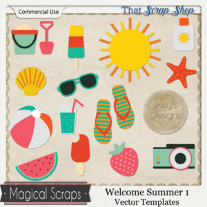 Welcome Summer Vector 1 Templates {CU}