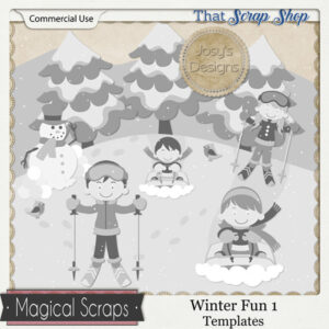 Winter Fun 1 Templates {CU}