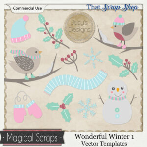 Wonderful Winter 1 Vector Templates {CU}